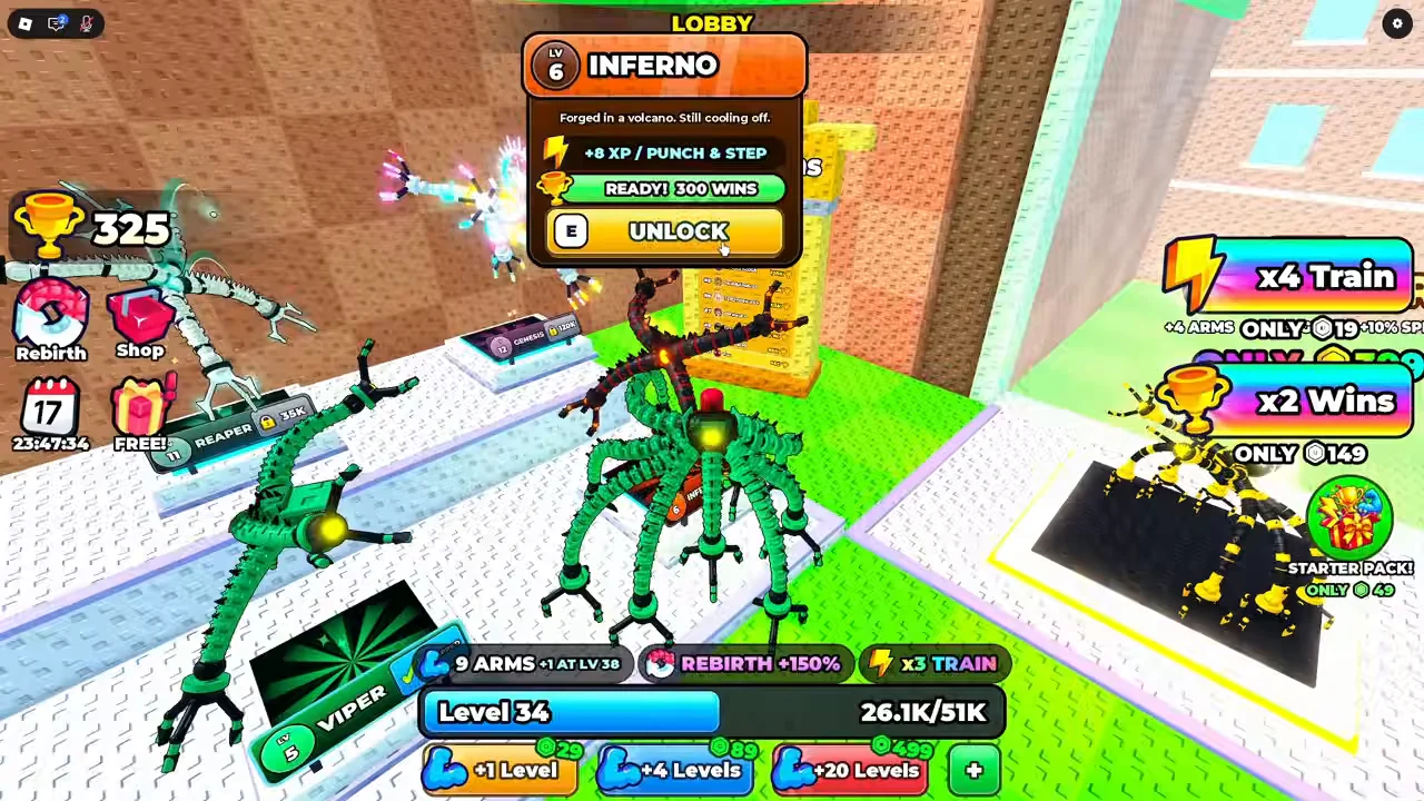 INFERNO panel ready to unlock for 300 Wins