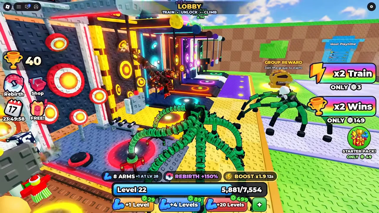 Group Reward chest beside the lobby training stations
